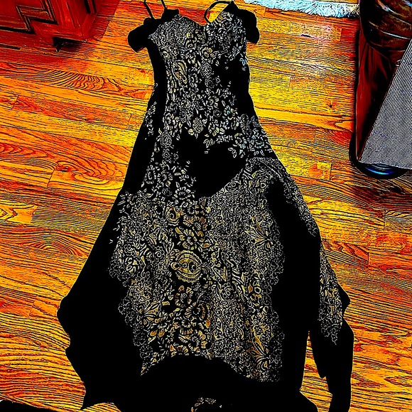 💃🏻GorgeousSue Wong NocturneCocktaildressSilk&VelvetFloral Bohemian EUCS:10💋 - Picture 9 of 16